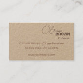 Logo-Vorlage Elegant Modernes Klassisches Einfache Visitenkarte (Rückseite)