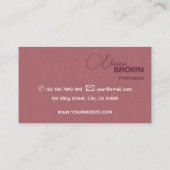 Logo-Vorlage Elegant Modernes Klassisches Einfache Visitenkarte (Rückseite)