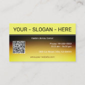 Logo-Vorlage Foto-Vorlage Golden Chrome Ombre Visitenkarte (Rückseite)