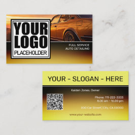 Logo-Vorlage Foto-Vorlage Golden Chrome Ombre Visitenkarte