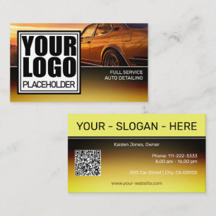 Logo-Vorlage Foto-Vorlage Golden Chrome Ombre Visitenkarte