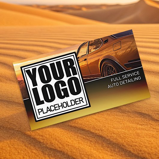 Logo-Vorlage Foto-Vorlage Golden Chrome Ombre Visitenkarte