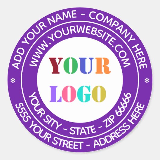Logo-Vorlage für den benutzerdefinierten Text rund Runder Aufkleber (Vorderseite)