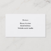 Logo-Vorlage für Fotos mit weißem und rotem Muster Visitenkarte (Rückseite)