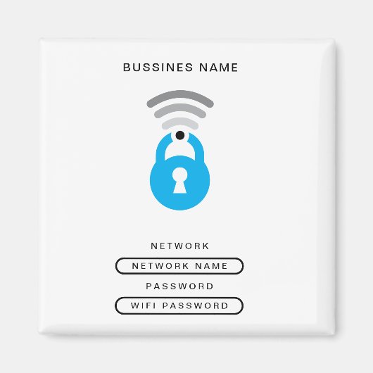 Logo-Vorlage für WiFi-Schlüssel Magnet (Vorne)