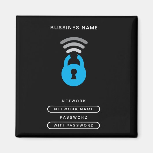 Logo-Vorlage für WiFi-Schlüssel Magnet (Vorne)