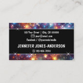 Logo-Vorlage Galaxy Stars Magic Energetic Sparkle Visitenkarte (Rückseite)