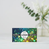 Logo-Vorlage Galaxy Stars Magic Energetic Sparkle Visitenkarte (Stehend Vorderseite)