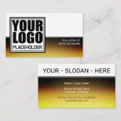 Logo-Vorlage Golden Chrom Visitenkarte (Vorne/Hinten)