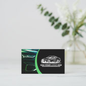 Logo-Vorlage Green Car Service-Auto Visitenkarte (Stehend Vorderseite)