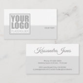 Logo-Vorlage Minimalistisch Schlichte Graue und we Visitenkarte (Vorne/Hinten)