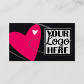Logo-Vorlage Neon Pink Liebe Herz für Crafters Visitenkarte (Vorderseite)