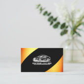 Logo-Vorlage Orange Elegant Beruflich Stilvoll Visitenkarte (Stehend Vorderseite)