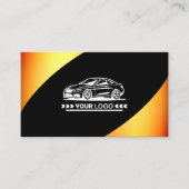 Logo-Vorlage Orange Elegant Beruflich Stilvoll Visitenkarte (Vorderseite)