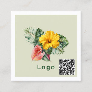 Logo-Vorlage QR-Code Quadratische Visitenkarte