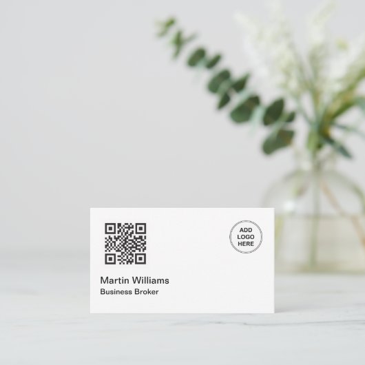 Logo-Vorlage QR-Code-Visitenkarten Visitenkarte (Stehend Vorderseite)