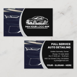Logo-Vorlage Silver Car Service Auto Detailinforma Visitenkarte