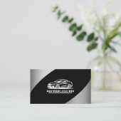 Logo-Vorlage Silver Elegant Beruflich Stilvoll Visitenkarte (Stehend Vorderseite)