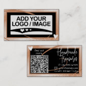 Logo-Vorlage Stilvoll Coole Pfirsichrahmen Niedlic Visitenkarte (Vorne/Hinten)