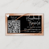 Logo-Vorlage Stilvoll Coole Pfirsichrahmen Niedlic Visitenkarte (Rückseite)