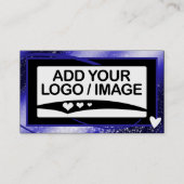 Logo-Vorlage Stilvoll Cooler blauer Rahmen Niedlic Visitenkarte (Vorderseite)