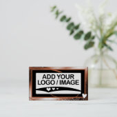 Logo-Vorlage Stilvoll Cooler Kupferrahmen Niedlich Visitenkarte (Stehend Vorderseite)