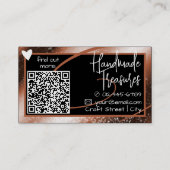 Logo-Vorlage Stilvoll Cooler Kupferrahmen Niedlich Visitenkarte (Rückseite)