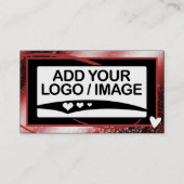 Logo-Vorlage Stilvoll Cooler Roter Rahmen Niedlich Visitenkarte (Vorderseite)