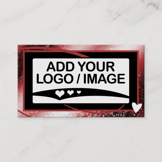 Logo-Vorlage Stilvoll Cooler Roter Rahmen Niedlich Visitenkarte (Vorderseite)