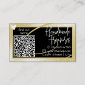 Logo-Vorlage Stilvoll Cooles Gold Frame Niedliches Visitenkarte (Rückseite)