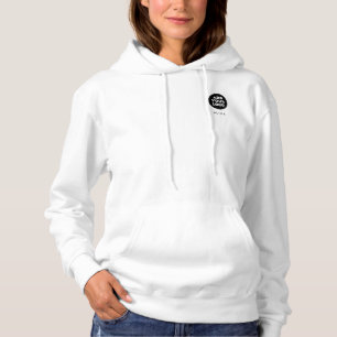 Logo vorne und hinten Mitarbeitername Kapuzenpullo Hoodie