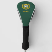 Logo-Wappen für Green und Gold Monogram Golf Headcover (Vorderseite)