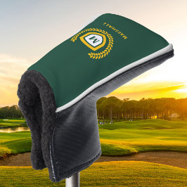 Logo-Wappen für Green und Gold Monogram Golf Headcover