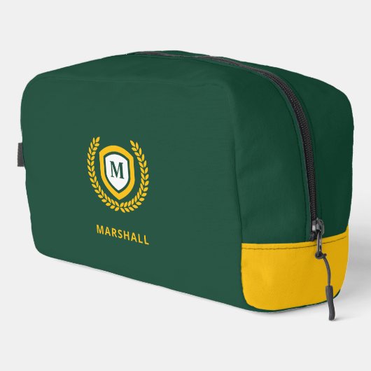 Logo-Wappen für Green und Gold Monogram Waschbeutel (Rechte Ecke)