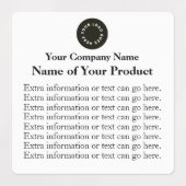 Logo "Wasserfeste Seife oder Kosmetik" - Quadrat Etiketten (Design 1)