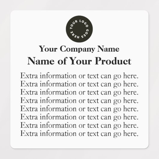 Logo "Wasserfeste Seife oder Kosmetik" - Quadrat Etiketten (Design 1)