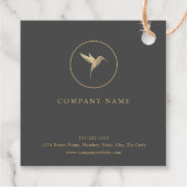 Logo "Watercolor Humming Bird" Geschenkanhänger (Rückseite)