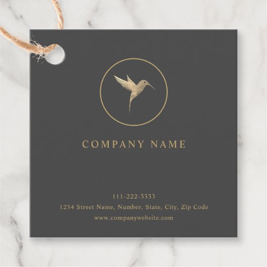 Logo "Watercolor Humming Bird" Geschenkanhänger (Vorderseite)