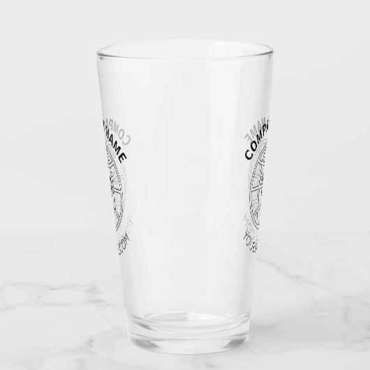 LOGO-WEBADRESSE personalisierter UNTERNEHMEN Glas (Links)