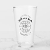 LOGO-WEBADRESSE personalisierter UNTERNEHMEN Glas (Vorderseite)