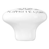 LOGO-WEBADRESSE personalisierter UNTERNEHMEN Keramikknauf (Seitenansicht)