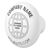 LOGO-WEBADRESSE personalisierter UNTERNEHMEN Keramikknauf (Rechts)