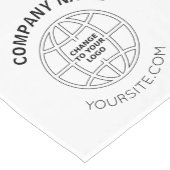 LOGO-WEBADRESSE personalisierter UNTERNEHMEN Kurzer Tischläufer (Ecke)