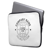 LOGO-WEBADRESSE personalisierter UNTERNEHMEN Laptopschutzhülle (Vorderseite Links)