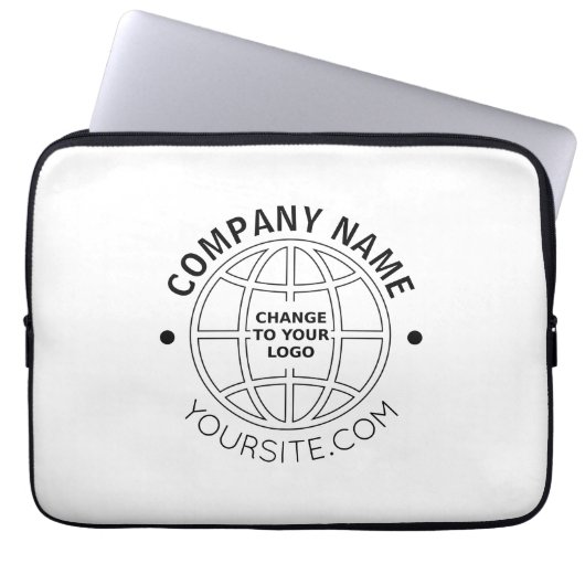 LOGO-WEBADRESSE personalisierter UNTERNEHMEN Laptopschutzhülle (Vorderseite)