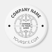 LOGO-WEBADRESSE personalisierter UNTERNEHMEN Magnet (Vorne)