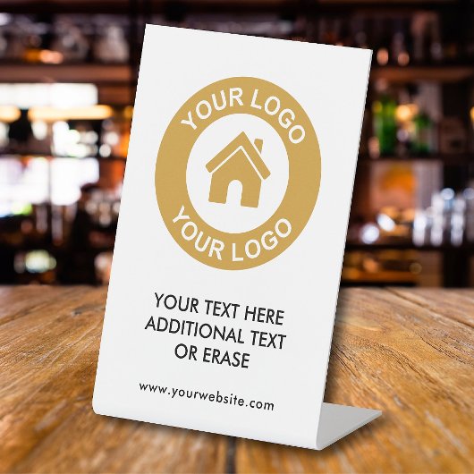 Logo-Website für benutzerdefinierte Unternehmen Sockelschild