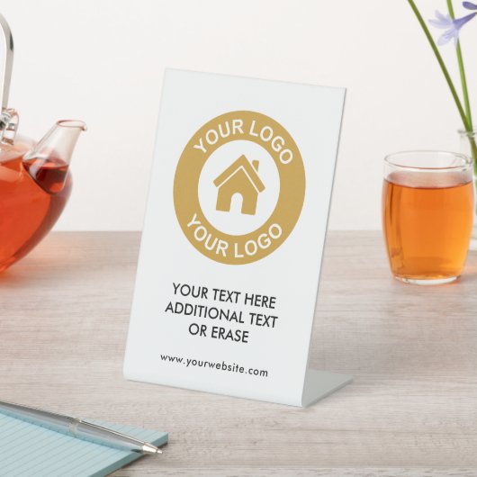 Logo-Website für benutzerdefinierte Unternehmen Sockelschild (In SItu)