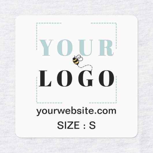 Logo-Website für benutzerdefinierten Text oder Grö Etiketten (Design 1)