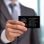 Logo Website Social Media QR schwarze Visitenkarte